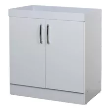 Bajo Mesada 80 Cm Blanco 2 Puertas Mueble De Cocina