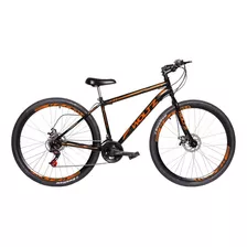 Mountain Bike Woltz Steel Aro 29 17 21v Freios De Disco Mecânico Câmbios Yamada Cor Preto/laranja