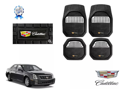 Tapetes 4pz Bandeja 3d Logo Cadillac Sts 2008 2009 2010 2011 Foto 3