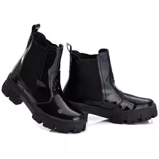 Bota Coturno Tratorado Verniz Feminino Plataforma Original