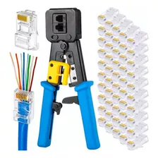 Crimpeadora Ez Rj45 +50 Conector Cat6 Prensa Anticorte