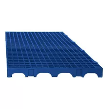 10 Und - Palete Estrado Plástico Preto 25x50x2,5 Cm Cor Azul