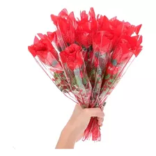 Presente Dia Das Mães - Kit 100 Rosas Lembrancinha Dia Mães 