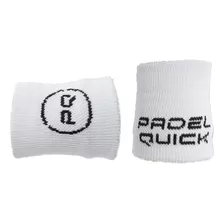 Par Muñequeras Tenis Padel Quick Deportiva Toalla Algodon Color Blanco Talle Adulto