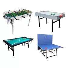 Pool Familiar + Pingpong + Tejo + Metegol Todos Plegables