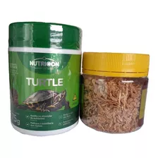 Ração Tartaruga Turtle 75g + Micro Camarão Aviu 30g