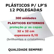 300 Plásticos Externos 0,10 Proteção P/ Capa Lp Disco Vinil
