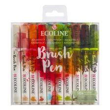 Ecoline Brush Pen Set De 10, Architect Colors