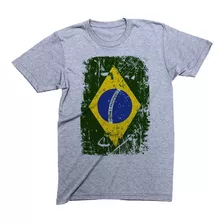 Camiseta Masculina Bandeira Brasil Camisa Patriota