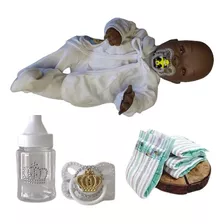Bebê Reborn Realista C/ Acessórios De Recém-nascido Menino