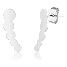 Brinco Ear Cuff Prata 925 Círculos Crescentes