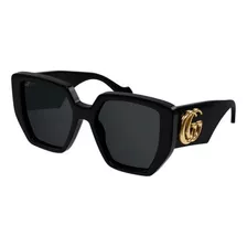 Gucci Gg0956s 003 Square Shape Negro Dorado