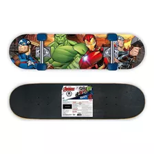 Skate Com Shape Em Madeira Avengers 80 Cm