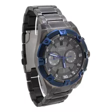 Reloj Guess W0377g5 Hombre En Acero Negro Color Del Bisel Azul