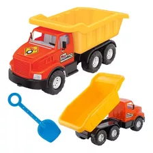 Caminhão Max Caçambão C/ Pá Brinquedo Infantil Menino 80cm