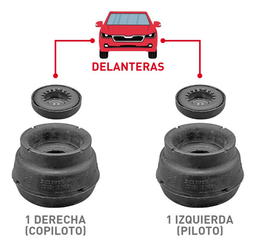 Par Base Amortiguador Delanteras Para Vw Saveiro 2015 2016 Foto 2