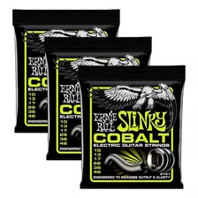 Cuerdas Guitarra Eléctrica Ernie Ball Slinky Cobalt 10-46 X3