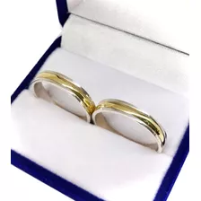 Anillos Alianzas Plata Y Oro Compromiso San Valentin Boda