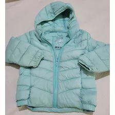 Campera Puffer Cheeky Niño T3 Años Color Celeste Con Bolsa 