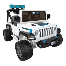 Power Wheels Fisher Price Vehículo Montable Jeep Wrangler 4x Color Blanco