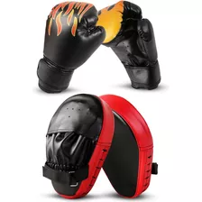 Juego De Guantes De Boxeo Y Manoplas De Boxeo Odoland 2 E...