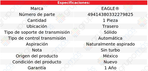 Soporte Transmisin Tras Eagle Legacy 4 Cil 2.5l 2000_2009 Foto 3