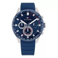 Reloj Tommy Hilfiger Max 1791970 Multifuncion P/hombre -azul