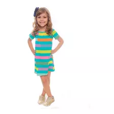 Vestido Tie Dye Infantil Menina Camisetão Tendecia Verão