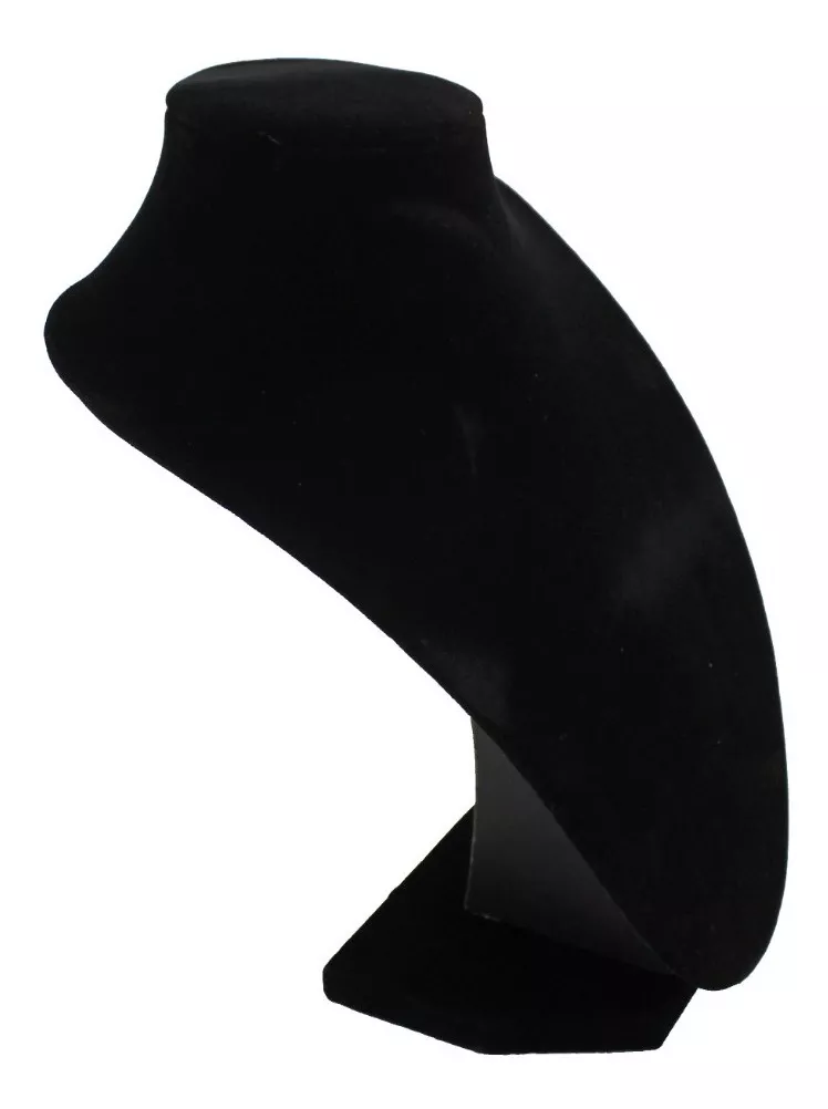 Exhibidor Mostrario Cuello Alargado Grande Terciopelo Negro