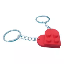 Coração De Lego - Encaixe De Coração Chaveiro