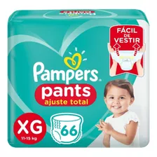 Fralda Pampers Pants Xg 66 Ajuste Total