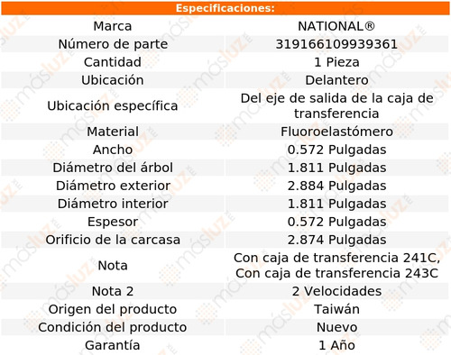 1) Retn Caja Transferencia K2500 Suburban 98/99 National Foto 3