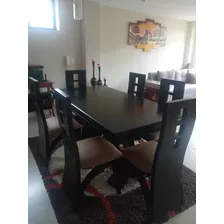 Bonito Juego De Comedor De 6 Puestos Totalmente Nuevo 