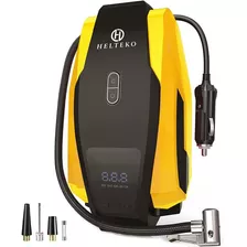 Compresor De Aire Inflador De Neumáticos Dc 12 V H Helteko Color Amarillo/negro