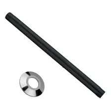 Brazo Caño De Ducha Para Techo 1/2 Negro Mate 30cm + Roseta