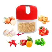 Multiprocessador Alimento Automático Usb Triturador 3 Lâmina Cor Vermelho