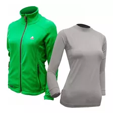 Combo Camiseta Termica + Campera Micropolar Dama