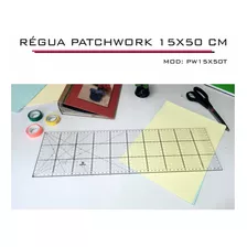 Régua Patchwork Scrapbook Corte Artesanato 15x50 Cm - Fenix