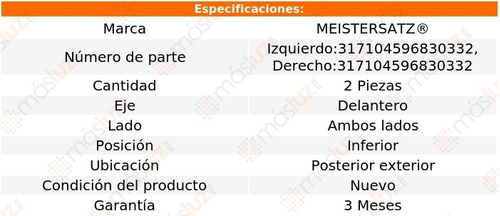 Kit 2 Bujes Horquilla Del Range R Sport V8 4.4l 06/09 Metz Foto 2