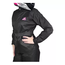 Conjunto Capa De Chuva Nylon Feminina Preta Apex