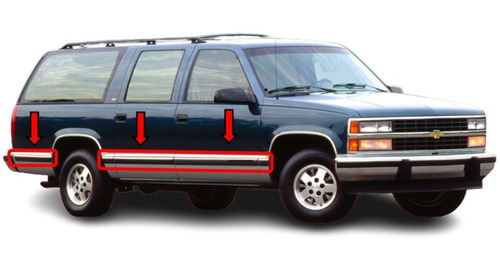 92-99 Chevrolet Suburban Rollo Moldura Linea Cromada 8 Mts. Foto 4