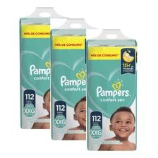 Kit Fraldas Xxg Infantil Pampers Confort Sec 