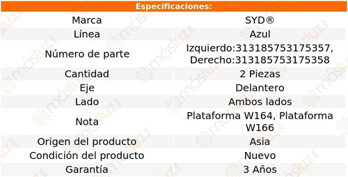 Kit Terminales Del Mercedes-benz Gl450 07/15 Syd Azul Lnea Foto 3