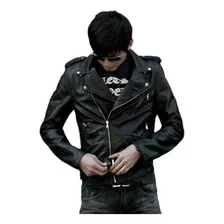 Chamarra Rocker Slim Negra, Mi Estilo Biker [u]