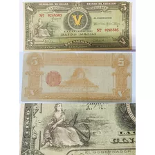 Billete Antiguo, Yucatán 5 Pesos Oro Nacional. Revolución.