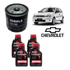 Kit De Troca Óleo Corsa 1.4 Motul 4100 10w40 Oc90