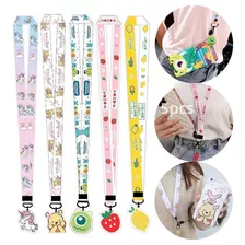 5 Pzs Lanyard Cordon Correa Llavero Dibujos Animados Kawaii