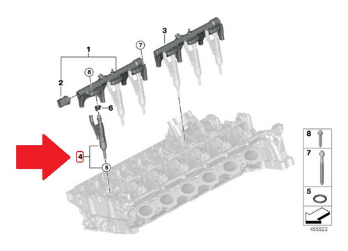 Inyector Gasolina Bmw M140i M240i 340i 440i 540i 640i X3 X4 Foto 4