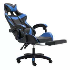 Silla Gamer Azul Y Negra Vonne