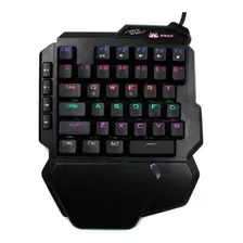 Teclado Gamer Knup Kp-2062 Knup Blue Cor Preto Com Luz Rainbow